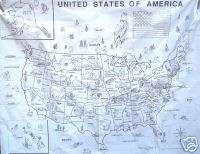 PLASTIC USA UNITED STATES MAP EDUCATIONAL HOME SCHOOL  