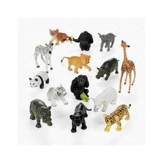   Playset of small Animal Figures, Trees, Boat and more Toys & Games