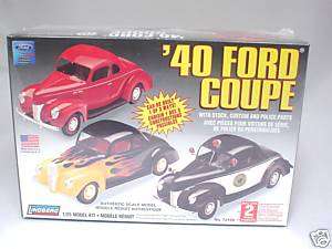 1940 FORD COUPE LINDBERG MODEL KIT 1/25 NEW 3 IN 1  