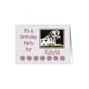  for Kayla   Dalmatian puppy dog pink rose Card Toys & Games