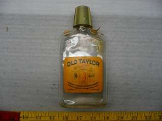old taylor liquor bottle vintage Kentucky Bourbon 1/2 p  