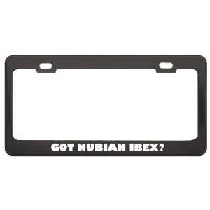 Got Nubian Ibex? Animals Pets Black Metal License Plate Frame Holder 