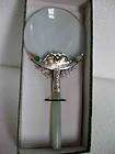 rare old tibet silver jade magnifying glass 