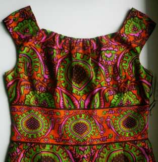 Milly Garden Batik Silk Dupioni Dress US 8 M UK 10 12 NWT $325 Print 