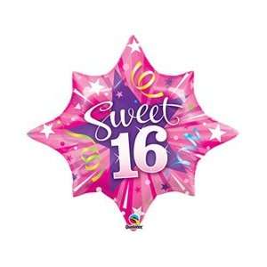    Sweet 16 Shining Star 28 Shaped Foil Balloon Toys & Games