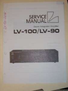 Luxman Service Manual~LV 100/90 Amplifier/Amp~Original  