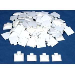  100 White Earring Puff Cards Jewelry Showcase Displays 1 