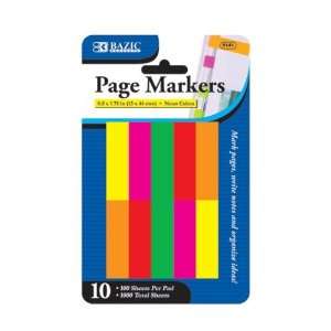   Ct. 0.5 X 1.75 Neon Page Marker (10/Pack) Pack of 24 Toys & Games