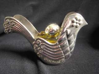 AVON Vintage 1976 Christmas Silver Dove Ornament NIB Bird of Paradise 