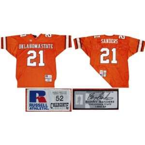  Barry Sanders Oklahoma State Cowboys Unsigned Authentic 