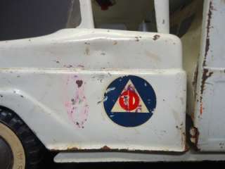 Tonka Vintage Civil Defense Rescue Squad Van, 1960s Pressed Steel 