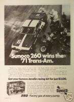 Sunoco 1971 AMT American Motors Javelin AMX Model Ad  