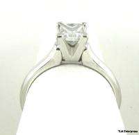 EGL Certified I1 E .74ct Princess Cut DIAMOND Engagement RING   18k 