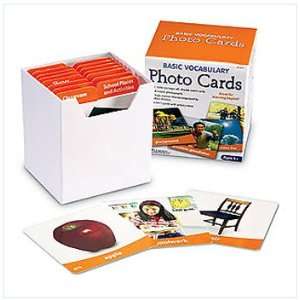  4 Pack LEARNING RESOURCES BASIC VOCABULARY PHOTO CARD SET 