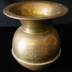 Union Pacific Railroad Solid Brass Spittoon  