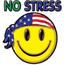  No Stress Smiley Face Usa Adult Sweatshirt Clothing