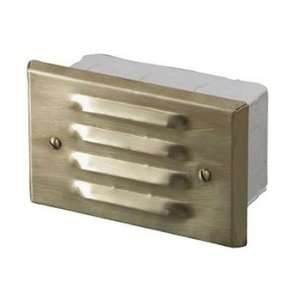 Focus Industries SL 02 3LCBRS Step Light, Brushed Brass Finish With 