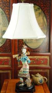 Custom Chinese Beauty Porcelain figurine Table Lamp (SOLD)  