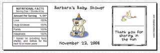 48 Personalized Baby Shower Water Bottle Favor Labels  