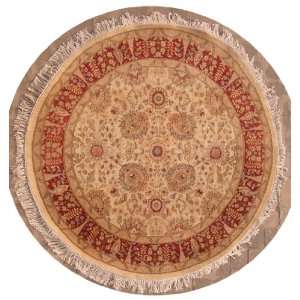 Pak Persian kashan Design Area Rug with Wool Pile    a 5x5 Round Rug 