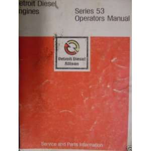   Detroit Diesel Engine Series 53 OEM OEM Owners Manual Detroit Diesel