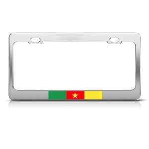  Cameroon Flag Black Country Metal license plate frame Tag 