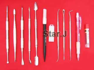 NEW Dental Lab Stainless Steel Kit Wax Carving Tool Set 10pcs  