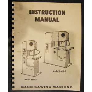   3613 0 Vertical Bandsaw Instruction Manual DoAll  Books