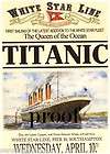Titanic White Star Ship Ocean Liner Memorabilia advertising poster ad 
