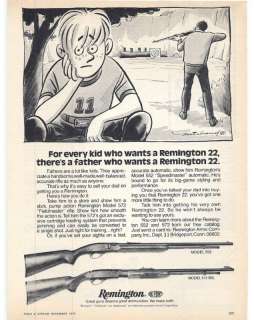 RARE 1975 Remington 552 572 22 Rifle Ad  