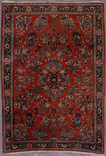   FINE ANTIQUE PERSIAN SAROUQ ORIENTAL HAND KNOTTED WOOL AREA RUG CARPET