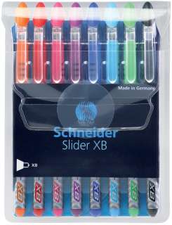   Pack, Schneider Slider XB Viscoglide Ballpoint Pens, 8 Assorted Colors