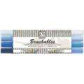 Zig Memory System Brushables Blue Dual Tip Markers (Pack of 4)