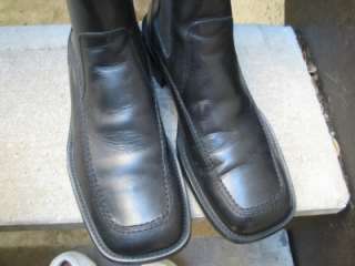 Kenneth Cole Reaction Used Black Leather Boots 8.5  