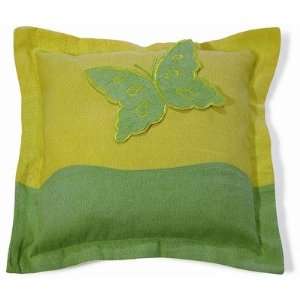 Embroidery Butterfly Pillow in Green