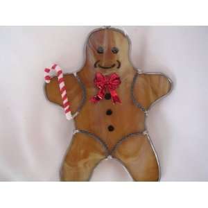 Gingerbread Boy Christmas Ornament 5 Glass