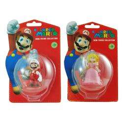 Super Mario Brothers Mario and Peach Figurine Bundle  