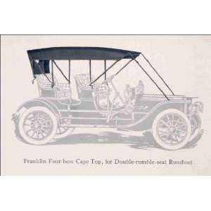    bow cape top, for double rumble seat Runabout 1909