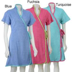 Aegean Apparel Womens Short sleeve Wrap Robe  