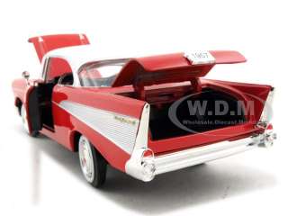 1957 CHEVROLET BEL AIR RED HT 124 DIECAST CAR MODEL  