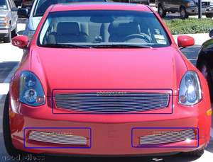03 04 05 Infiniti G35 Coupe Billet Grille Combo Grill  