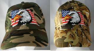 USA AMERICAN FLAG BASEBALL HAT CAP MILITARY CAMO ADJUST  