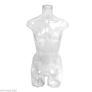 NEW Clear Female Torso Clothes Mannequin Display Form  