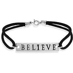 Sterling Silver Believe Bracelet  