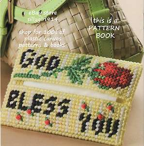 MINI TISSUE COVERS~PLASTIC CANVAS PATTERN BOOK~SEE PICTURES  
