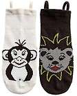 EZ SOX socks Monkey   Lion with loops 2 pairs