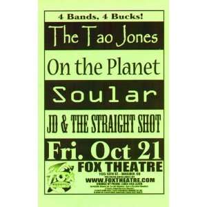  Tao Jones On The Planet Soular Concert Poster 2006