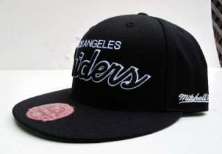 Los Angeles Raiders Black All Sizes Cap Hat by Mitchell & Ness  