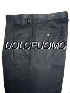 NEW $195 men BOBBY JONES DRESS PANTS 32 W 100% Cotton BLACK BUCKLES b8 
