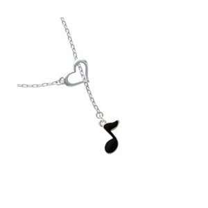   Note   Black Heart Lariat Charm Necklace Arts, Crafts & Sewing